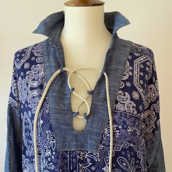 Ivy Jane Paisley Chambray Tunic XS - Picture 2 of 8